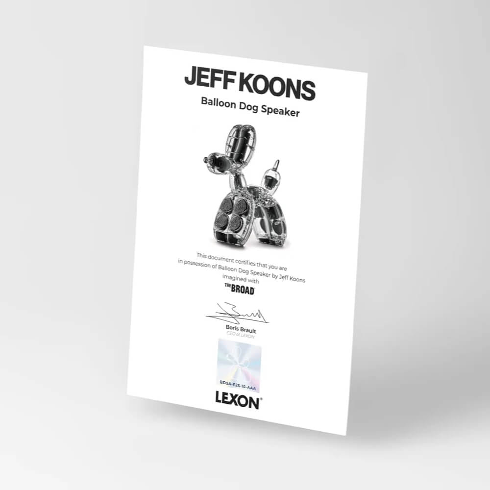 ลำโพงตั้งโต๊ะ LEXON BALLOON DOG SPEAKER BY JEFF KOONS เสียงรอบทิศ 360 องศา